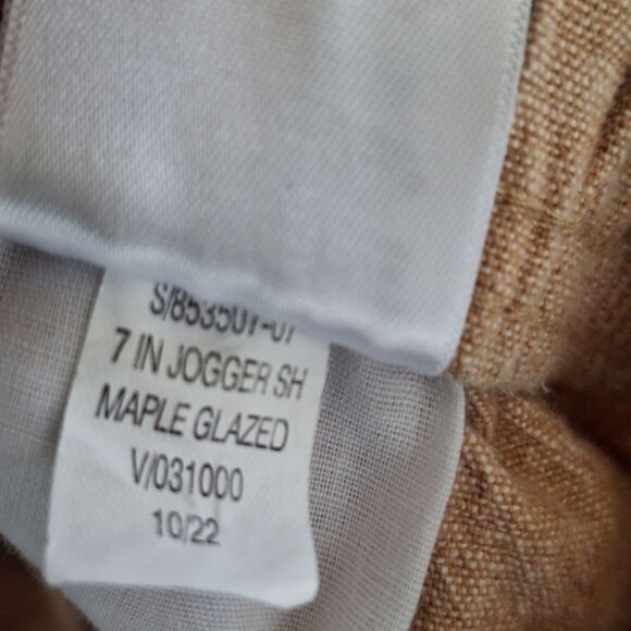 Linen Blend 7" Jogger Shorts Pull On Drawstring NWOT Old Navy Mens XL Tan - Picture 10 of 13